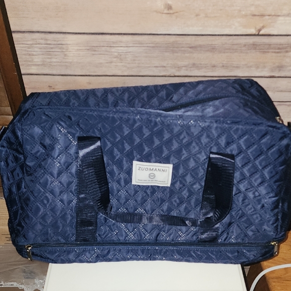 Zuomanni Other - Zuomanni Quilted Navy Blue Duffel Bag